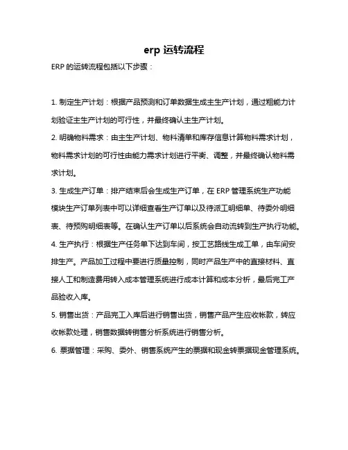 erp运转流程
