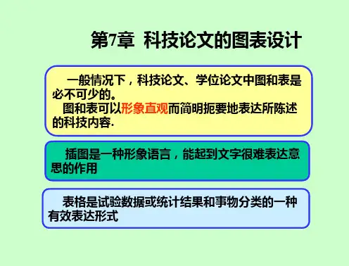 科技创新与论文写作第3版教学课件戴起勋第7章科技论文的图表设计