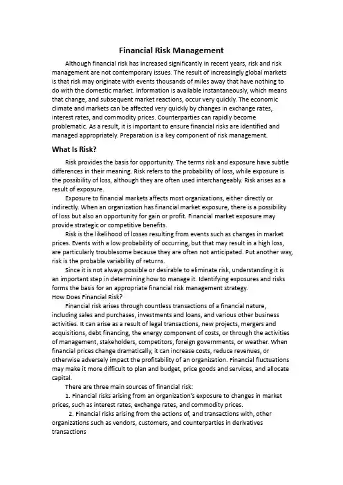 Financial Risk Management