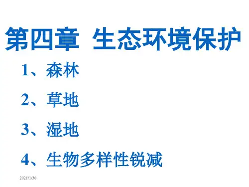 人教新课标版选修6第四章第一节森林及其保护课件