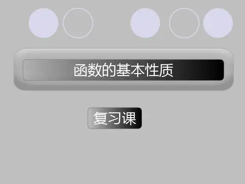 中职教育数学《函数的单调性和奇偶性-复习》课件