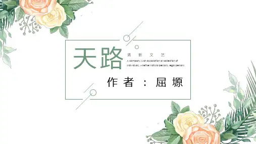 歌词二首——天路课件