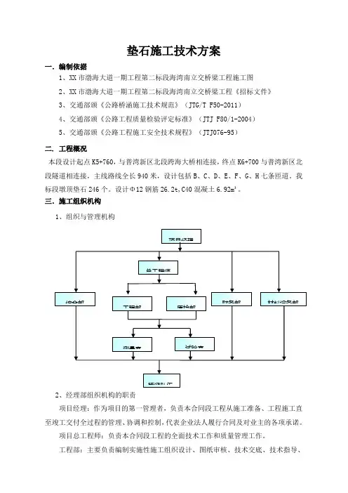 支座垫石施工技术设计方案