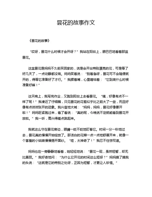 昙花的故事作文