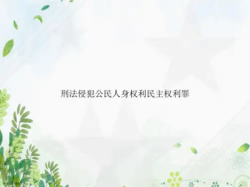 刑法侵犯公民人身权利民主权利罪讲课文档