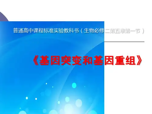 新人教版高一年级生物必修二第五章第一节《基因突变和基因重组》优质课件