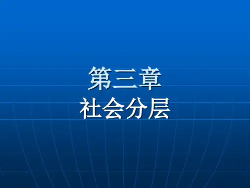 第三章社会分层