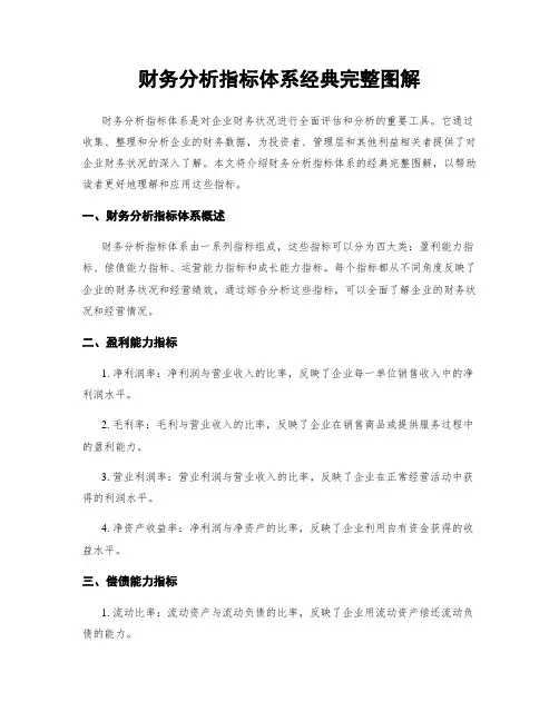 财务分析指标体系经典完整图解