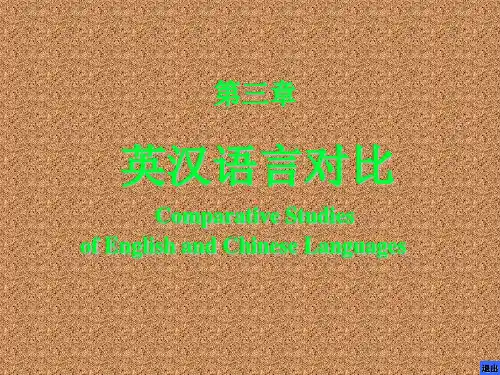 英汉语言对比-PPT课件