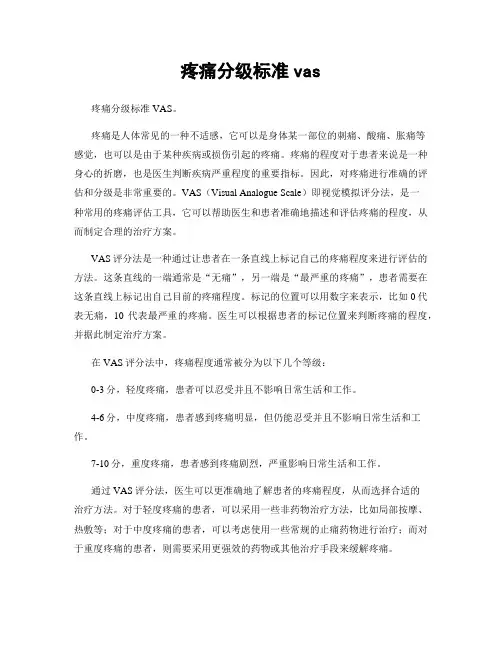 疼痛分级标准vas