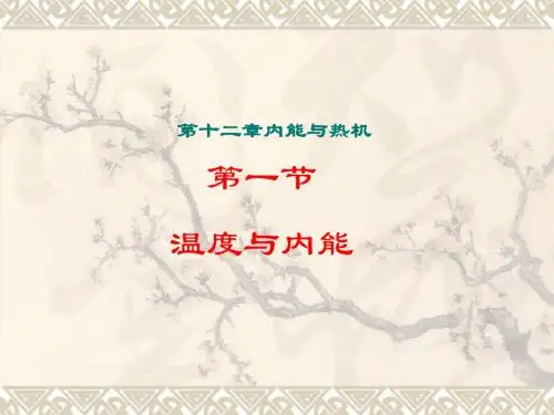 沪科版九年级物理《12.1 温度和内能》课件1