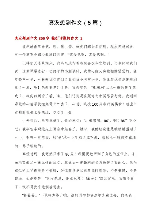 真没想到作文(5篇)