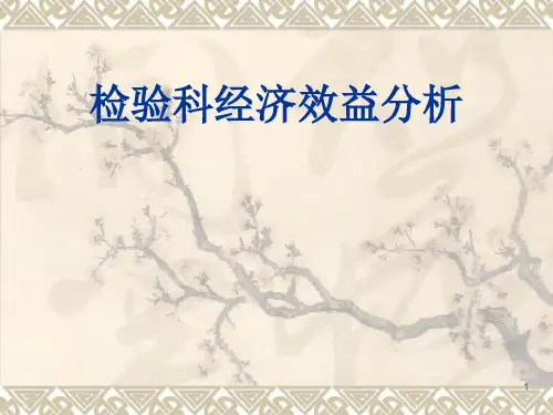 检验科经济效益分析ppt课件