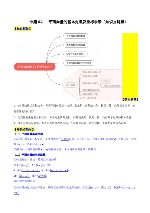 2023年新高考数学一轮复习6-2 平面向量的基本定理及坐标表示(知识点讲解)解析版