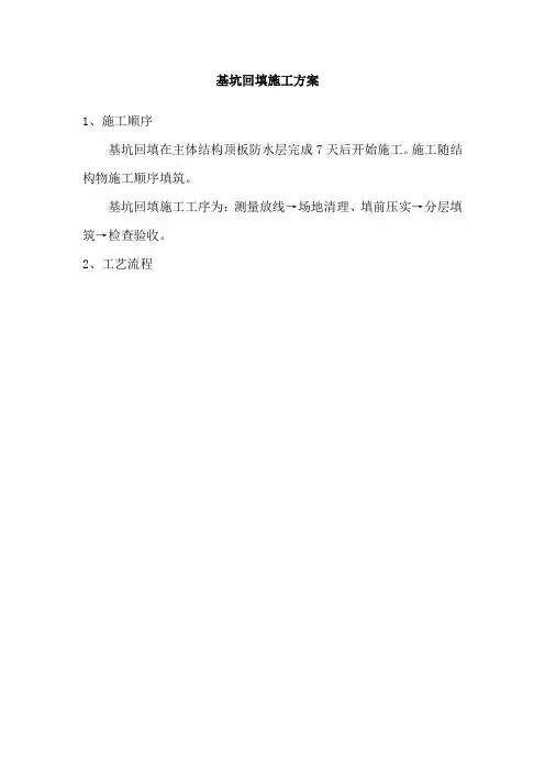 基坑回填施工方案