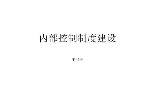 内控制度建设