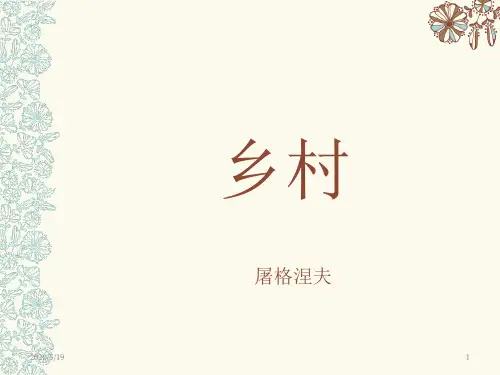屠格涅夫乡村-文档资料