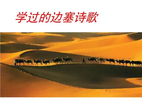 盛唐诗坛 山水 边塞