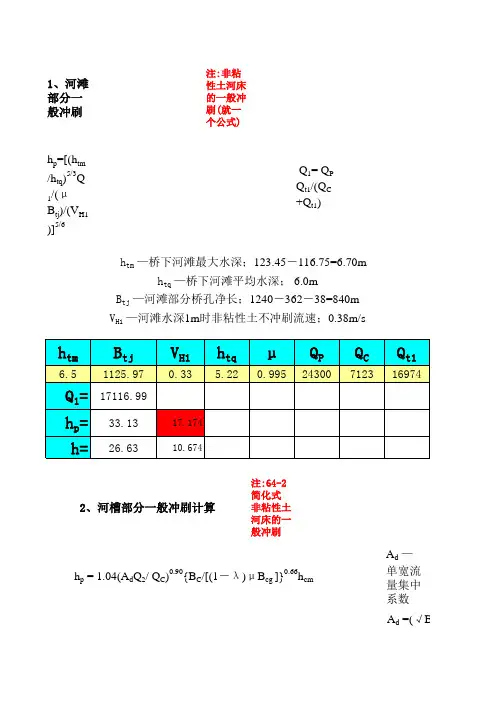 自己的冲刷公式