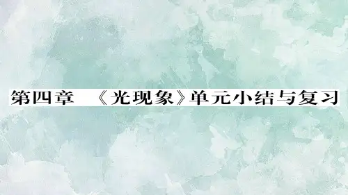 秋人教版八年级上册物理习题课件：第四章 《光现象》单元小结与复习(共41张PPT)