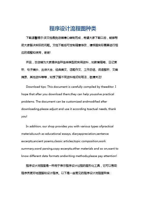 程序设计流程图种类