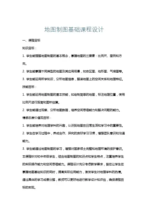 地图制图基础课程设计