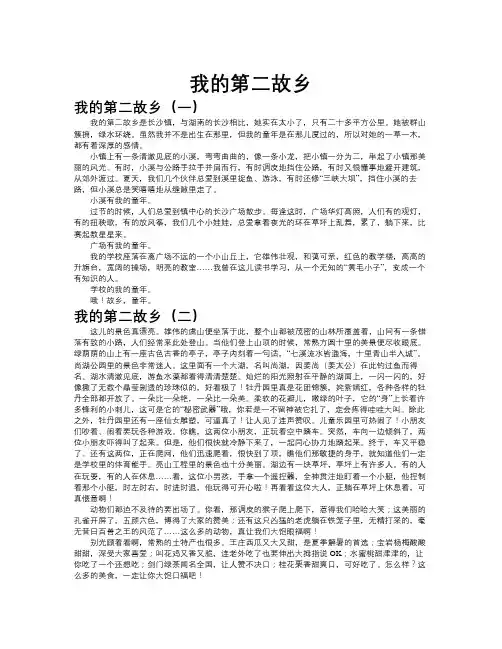 我的第二故乡作文共九篇