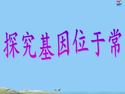 探究基因位于常染色体上还是位于性染色体上