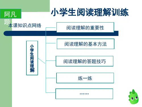 小学生阅读理解训练PPT课件