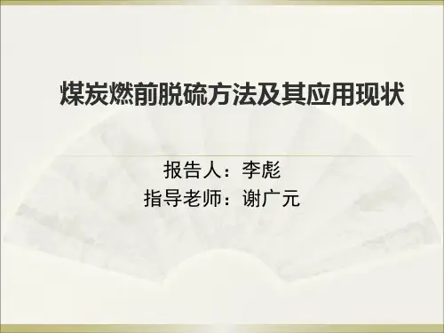 煤炭燃前脱硫方法及其应用现状 [自动保存的]