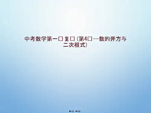 中考数学第一轮复习(第4讲--数的开方与二次根式)