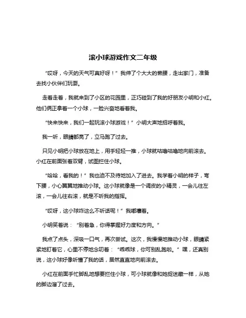 滚小球游戏作文二年级