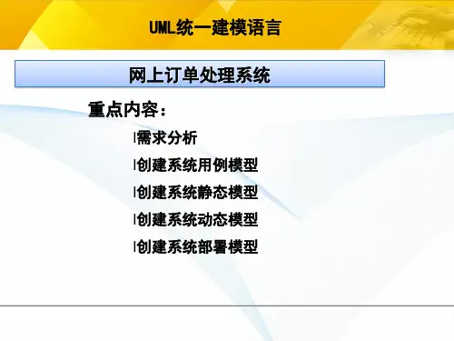 UML建模案例网上订单处理系统