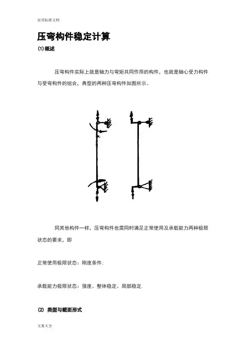 压弯构件稳定计算