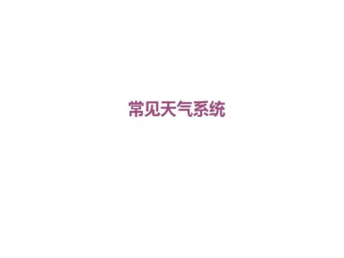 2023届高三地理一轮复习 常见天气系统