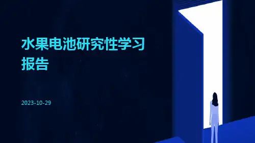 水果电池研究性学习报告