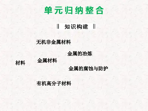 高中化学 第三单元 化学与材料的发展课件 人教版选修2(共16张PPT)