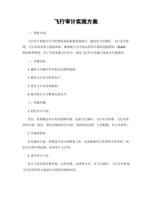 飞行审计实施方案