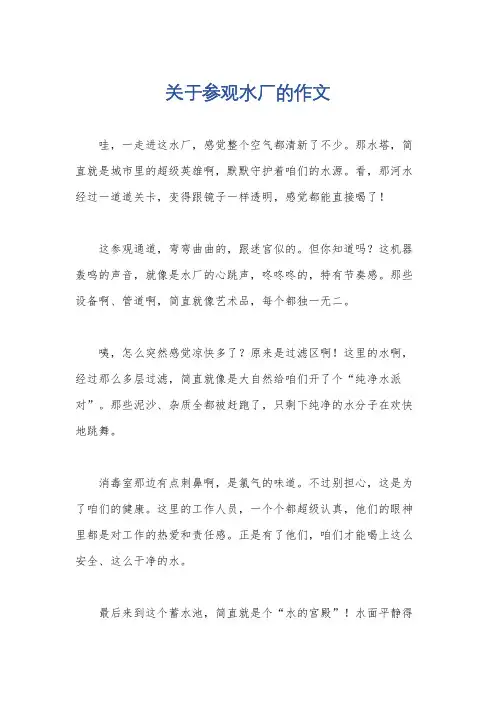 关于参观水厂的作文