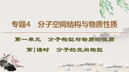 2019-2020新苏教版化学选修3：分子的空间构型