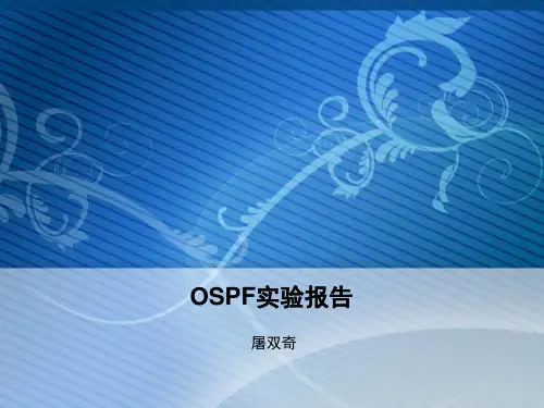 OSPF实验报告-CCNP