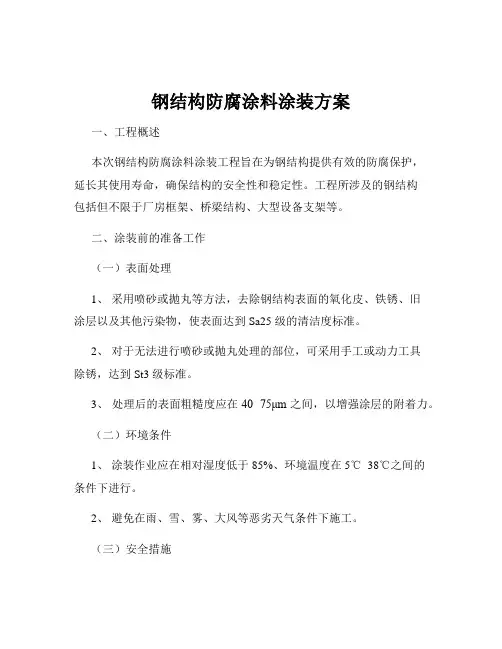 钢结构防腐涂料涂装方案