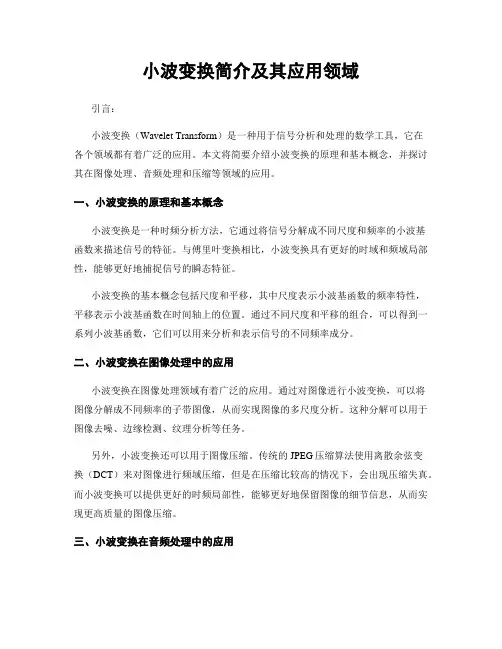 小波变换简介及其应用领域