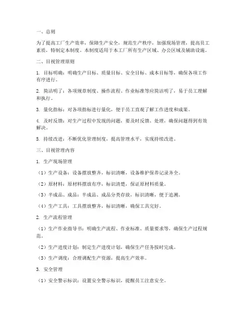 工厂目视管理制度
