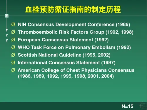 ACCP美国胸科协会抗栓治疗指南治疗指南PPT课件