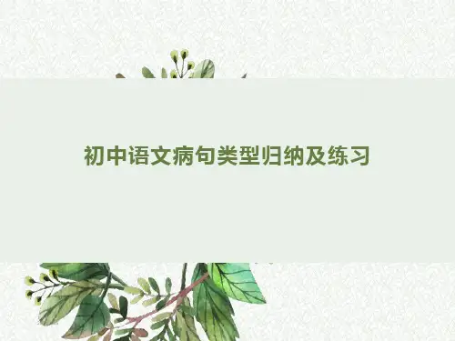 初中语文病句类型归纳及练习课件(共46张ppt)