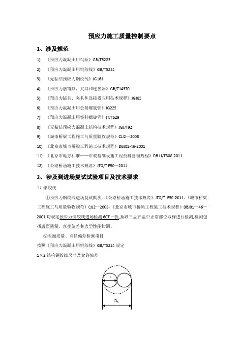 预应力施工质量控制要点