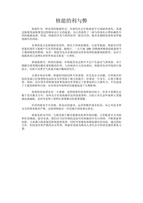 核能的利与弊