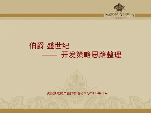 沈阳伯爵·盛世纪——开发策略思路整理