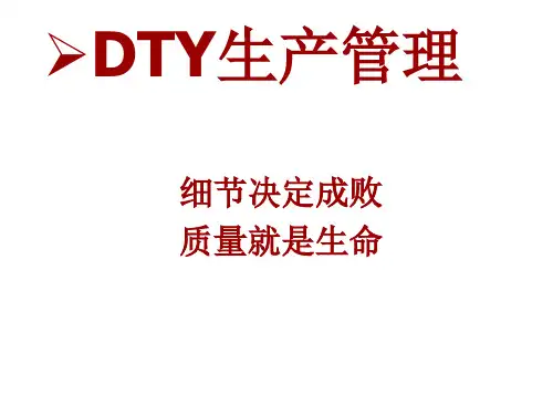 DTY生产管理精选文档